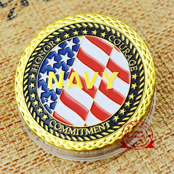 50pcs non magnetic us military army craft veteran united states navy us gold eagle commitment courage honor metal plated challenge coin
50pcs non magnetic us military army craft veteran united states navy us gold eagle commitment courage honor metal plated challenge coin