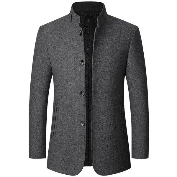 men's wool & blends woolen blazer jacket coats stand-up collar suit chinese style slim fit male casual busines cardigans long coat, Black
men's wool & blends woolen blazer jacket coats stand-up collar suit chinese style slim fit male casual busines cardigans long coat, Black