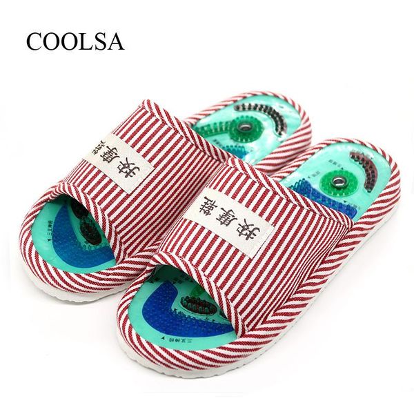 slippers coolsa women's plantar massage indoor nourishing acupoint women red stripe foot, Black
slippers coolsa women's plantar massage indoor nourishing acupoint women red stripe foot, Black