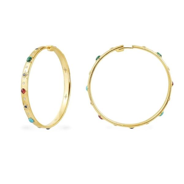 hoop & huggie soelle fashion s925 sterling silver roma large style multicolor gem stone earrings women july monaco brand jewelry gift, Golden;silver
hoop & huggie soelle fashion s925 sterling silver roma large style multicolor gem stone earrings women july monaco brand jewelry gift, Golden;silver
