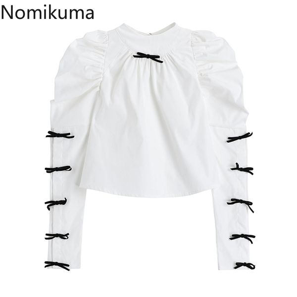 nomikuma bowknot sweet women stand neck shirt causal puff sleeve elegant short blouse spring pullover blusas new 6e760 210427, White
nomikuma bowknot sweet women stand neck shirt causal puff sleeve elegant short blouse spring pullover blusas new 6e760 210427, White