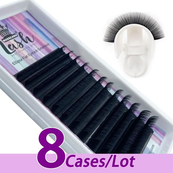 false eyelashes 8pcs/lot masscaku wholesales private label 0.15 0.20 flat eyelash bulk matte ellipse extension for makeup
false eyelashes 8pcs/lot masscaku wholesales private label 0.15 0.20 flat eyelash bulk matte ellipse extension for makeup
