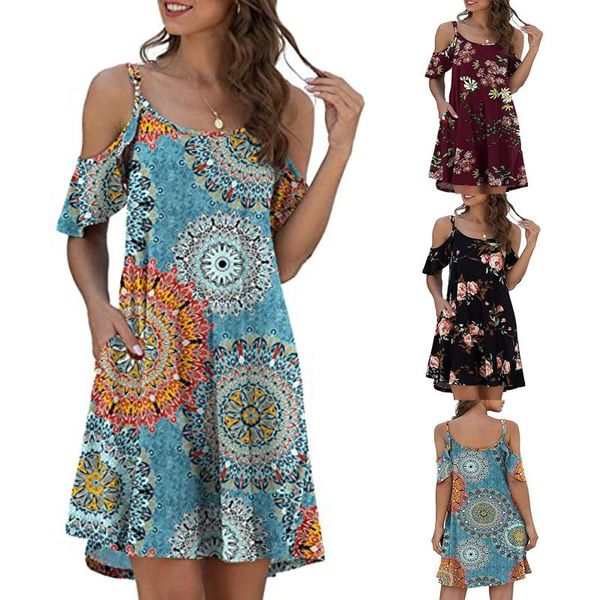 casual dresses vintage print spaghetti strap dress women fashion off shoulder loose beach party female pocket mini robe, Black;gray
casual dresses vintage print spaghetti strap dress women fashion off shoulder loose beach party female pocket mini robe, Black;gray