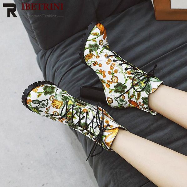 boots ribetrini fashion unique dress floral ankle shoes women lace-up brand platform high heels mixed-color, Black
boots ribetrini fashion unique dress floral ankle shoes women lace-up brand platform high heels mixed-color, Black