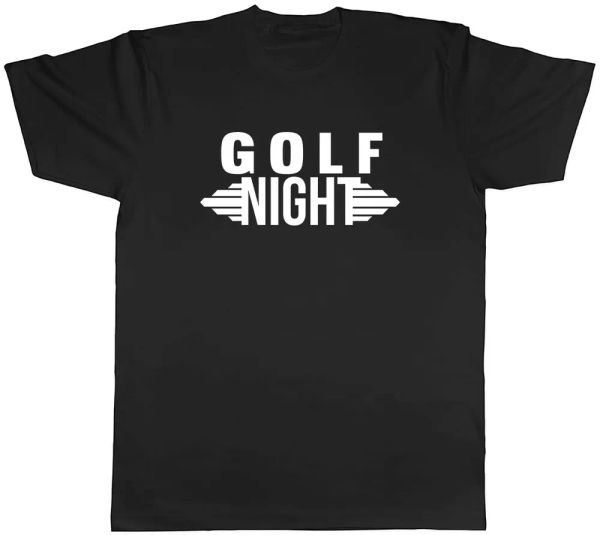Golf Night Mens Unisex T-Shirt Tee, White;black
Golf Night Mens Unisex T-Shirt Tee, White;black