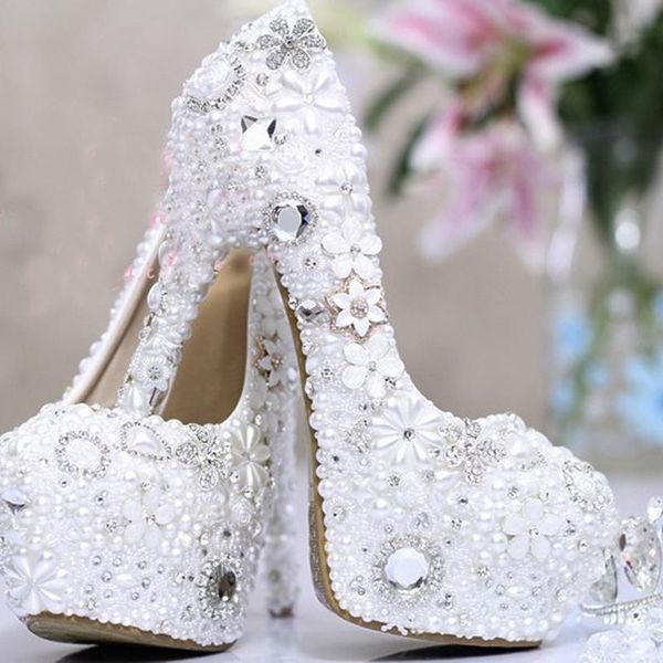 dress shoes fashion white pearl crystal bridal wedding heels debutante ball party high-heeled rhinestone platform amazing prom pumps, Black
dress shoes fashion white pearl crystal bridal wedding heels debutante ball party high-heeled rhinestone platform amazing prom pumps, Black