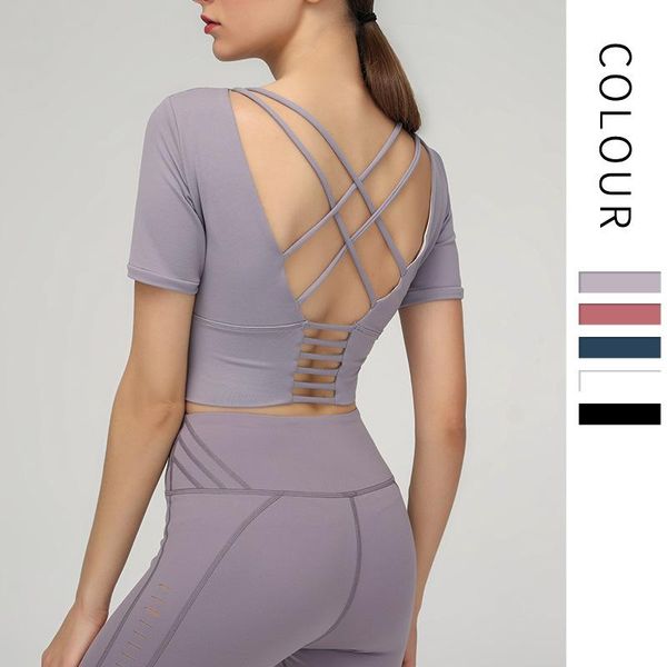 yoga outfit women gym tracksuit short sleeve cross back crop elastic slim sport t-shirts training athletic fitness sportswear
yoga outfit women gym tracksuit short sleeve cross back crop elastic slim sport t-shirts training athletic fitness sportswear