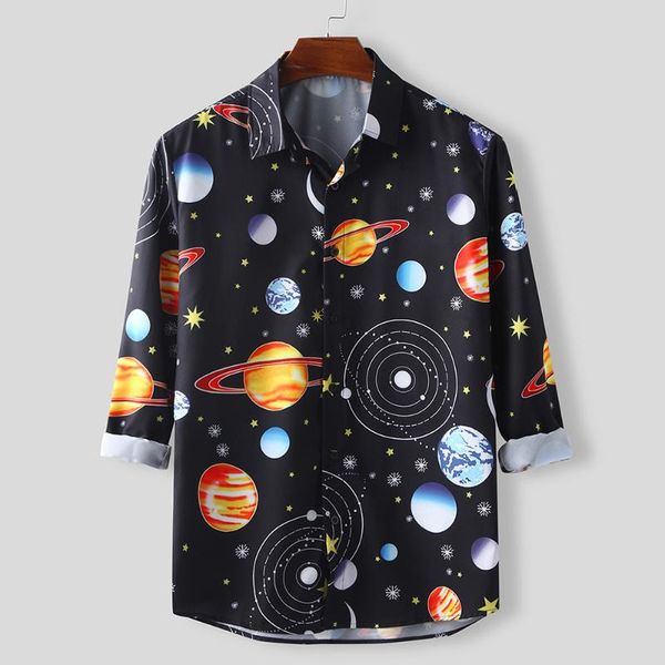 men's christmas shirt cute santa print slim fit long sleeve camisa male xmas clothes casual loose festival shirts, White;black 
men's christmas shirt cute santa print slim fit long sleeve camisa male xmas clothes casual loose festival shirts, White;black