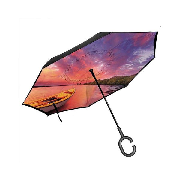 umbrellas car reversing umbrella, magical coast with rowing boat under the hazy sky, quiet natural image, c-shaped handle
umbrellas car reversing umbrella, magical coast with rowing boat under the hazy sky, quiet natural image, c-shaped handle