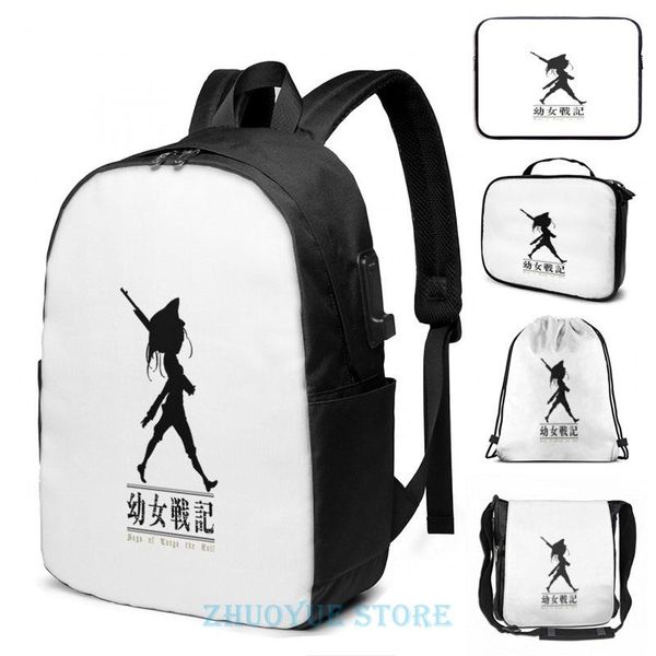 backpack funny graphic print youjo senki blacked art usb charge men school bags women bag travel laptop
backpack funny graphic print youjo senki blacked art usb charge men school bags women bag travel laptop