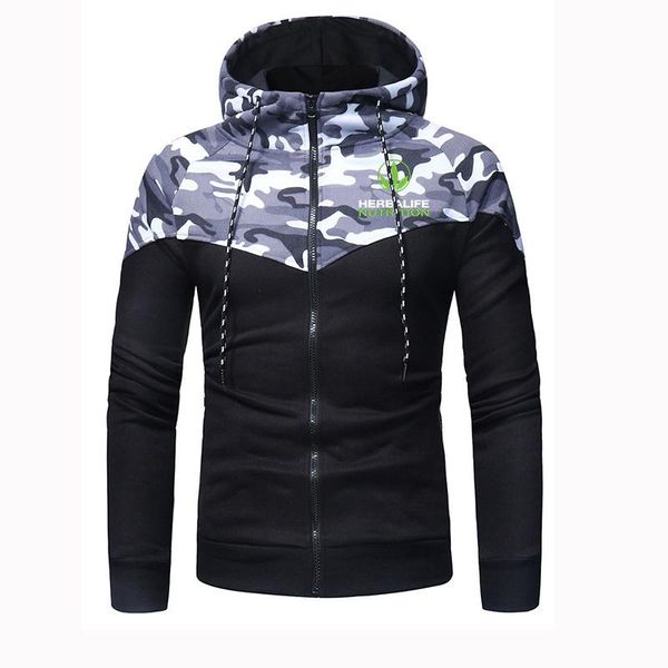 spring men's herbalife nutrition print zipper hoodies camouflage stitching sportswear harajuku leisure coats jackets & sweatshirts, Black
spring men's herbalife nutrition print zipper hoodies camouflage stitching sportswear harajuku leisure coats jackets & sweatshirts, Black