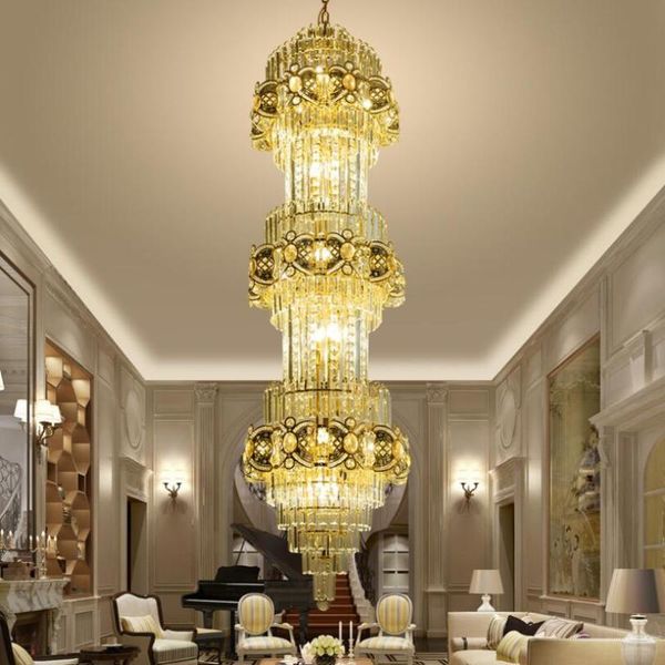 chandeliers lustre stair led chandelier k9 gold crystal lighting modern el villa mall aisle engineering 110v 220v
chandeliers lustre stair led chandelier k9 gold crystal lighting modern el villa mall aisle engineering 110v 220v