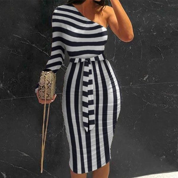 casual dresses women one shoulder party dress long sleeve ruched midi striped printed sheath for with belt, Black;gray
casual dresses women one shoulder party dress long sleeve ruched midi striped printed sheath for with belt, Black;gray