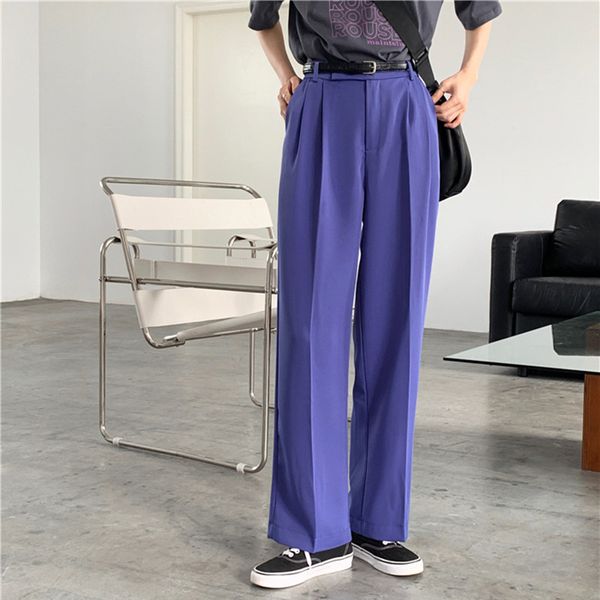 ol wear solid bottoms high waist suit pants women loose casual long straight fashion work trousers femme 210421, Black;white
ol wear solid bottoms high waist suit pants women loose casual long straight fashion work trousers femme 210421, Black;white