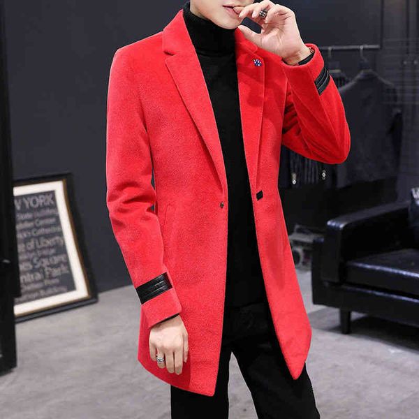men's wool & blends windbreaker autumn winter for mens long slim woolen coat british style thick warm jackets men clothing fashion, Black
men's wool & blends windbreaker autumn winter for mens long slim woolen coat british style thick warm jackets men clothing fashion, Black