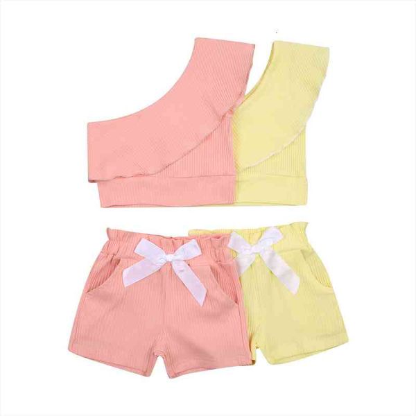 2 pieces kids 100%cotton ribbed suit set, solid color one shoulder sleeveless pullover short pants for girls, yellow pink 6m-4y, White
2 pieces kids 100%cotton ribbed suit set, solid color one shoulder sleeveless pullover short pants for girls, yellow pink 6m-4y, White