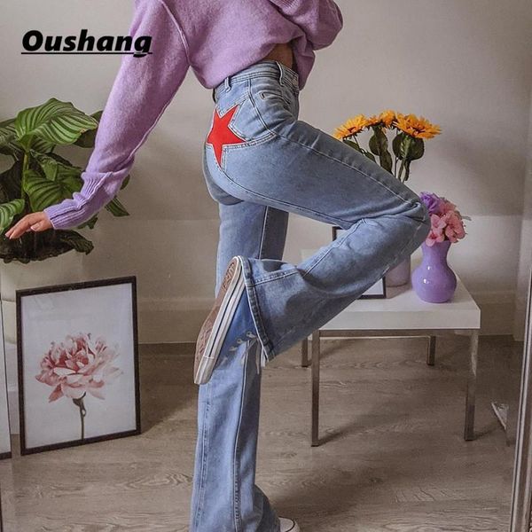 aesthetic cute trousers y2k flare jeans women vintage star patchwork bottoms high waist casual denim mom streetwear 2021 women's, Blue
aesthetic cute trousers y2k flare jeans women vintage star patchwork bottoms high waist casual denim mom streetwear 2021 women's, Blue