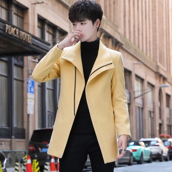 men's wool & blends 2021 winter woolen coat casual slim fit long trench jacket men overcoats thicken zipper streetwear windbreaker erke, Black
men's wool & blends 2021 winter woolen coat casual slim fit long trench jacket men overcoats thicken zipper streetwear windbreaker erke, Black