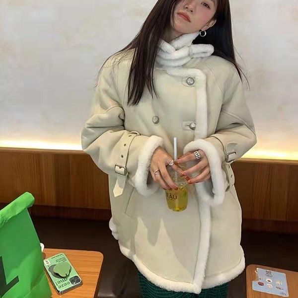 women's fur & faux women coat winter 2021 fashion luxury natural real sheep jacket long length thick warm double breasted overcoat fema, Black
women's fur & faux women coat winter 2021 fashion luxury natural real sheep jacket long length thick warm double breasted overcoat fema, Black