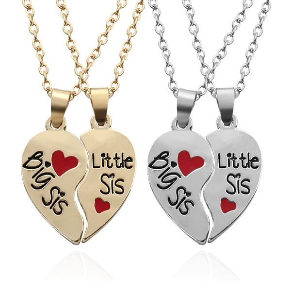 2pc/set big sis pendant bff sister choker necklaces&pendants heart stitching sisters xmas broken heart necklace for women, Golden;silver
2pc/set big sis pendant bff sister choker necklaces&pendants heart stitching sisters xmas broken heart necklace for women, Golden;silver