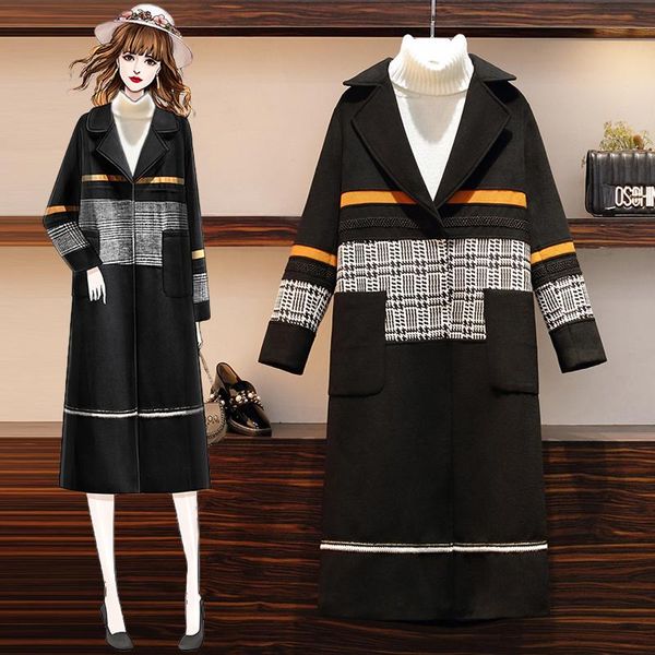 women's wool & blends fashion woolen coat fall winter jacket mid-long casual blended outerwear overcoat ladies black coats 4xl
women's wool & blends fashion woolen coat fall winter jacket mid-long casual blended outerwear overcoat ladies black coats 4xl