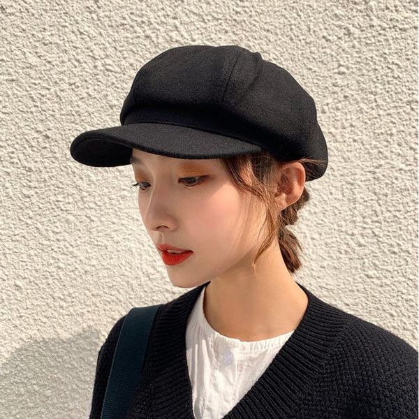 berets 2022 trend winter hats women french style woolen baker boy hat cool baseball cap black visor gorras casquette, Blue;gray
berets 2022 trend winter hats women french style woolen baker boy hat cool baseball cap black visor gorras casquette, Blue;gray
