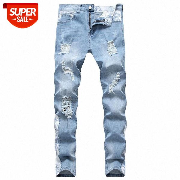 fall/winter european and american ripped straight stretch jeans trendy men's pants black #gq1d, Blue
fall/winter european and american ripped straight stretch jeans trendy men's pants black #gq1d, Blue