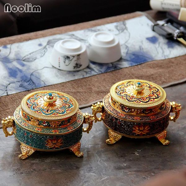 fragrance lamps noolim collectibles tibetan style painted enamel copper alloy coil incense burner/holder
fragrance lamps noolim collectibles tibetan style painted enamel copper alloy coil incense burner/holder