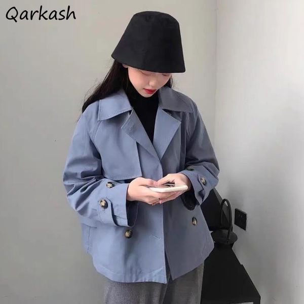 women's trench coats women fashion spring autumn vintage sashes double breasted outwear loose office lady preppy style england cropped, Tan;black
women's trench coats women fashion spring autumn vintage sashes double breasted outwear loose office lady preppy style england cropped, Tan;black