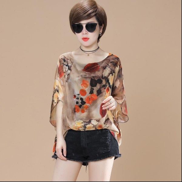 loose style summer beach chiffon women shirts casual short batwing sleeve printed blusas df2765, White
loose style summer beach chiffon women shirts casual short batwing sleeve printed blusas df2765, White