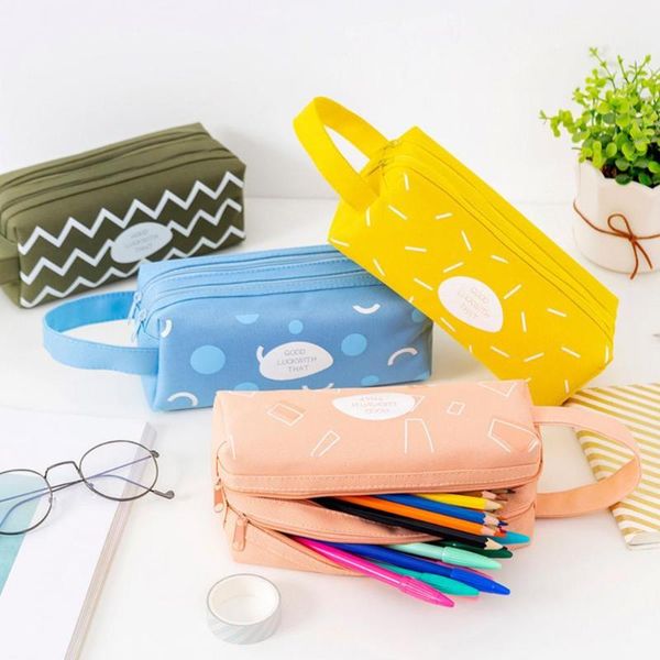 pencil bags 2-layer large capacity zipper pen bag holder case stationery school pouch
pencil bags 2-layer large capacity zipper pen bag holder case stationery school pouch
