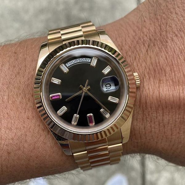 new's era men's watch popular's innovation black dial rose gold strap concave groove rotating bezel night luminous automatic, Slivery;brown
new's era men's watch popular's innovation black dial rose gold strap concave groove rotating bezel night luminous automatic, Slivery;brown