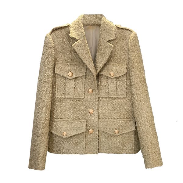 suits tweed blazer jacket 2021 spring ol elegant single breasted wool blend suit coat brand designer women clothing outwear, White;black
suits tweed blazer jacket 2021 spring ol elegant single breasted wool blend suit coat brand designer women clothing outwear, White;black