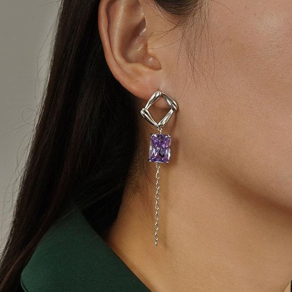 dangle & chandelier trendy silver color square purple zircon drop earring for women girl metal geometric long tassel pendant earrings
dangle & chandelier trendy silver color square purple zircon drop earring for women girl metal geometric long tassel pendant earrings