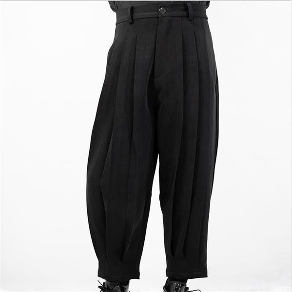 men's pants personalized casual european and american spring wide small leggings loose dark capris, Black
men's pants personalized casual european and american spring wide small leggings loose dark capris, Black