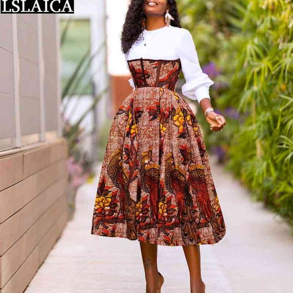 elegant dress women long sleeve print color matching o neck africa style es for a line big swing casual woman 210520, Black;gray
elegant dress women long sleeve print color matching o neck africa style es for a line big swing casual woman 210520, Black;gray