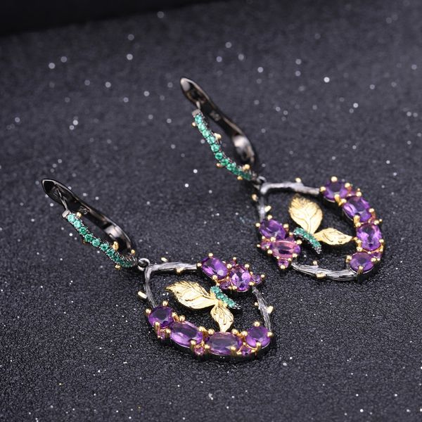 gems ballet 4.08ct natural amethyst earrings 925 sterling silver handmade branch butterfly drop earrings for women bijoux, Golden;silver
gems ballet 4.08ct natural amethyst earrings 925 sterling silver handmade branch butterfly drop earrings for women bijoux, Golden;silver