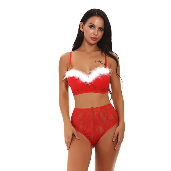 womens set v-neck low chest comfortable breathable bra christmas fun lace underpants, Black;white
womens set v-neck low chest comfortable breathable bra christmas fun lace underpants, Black;white
