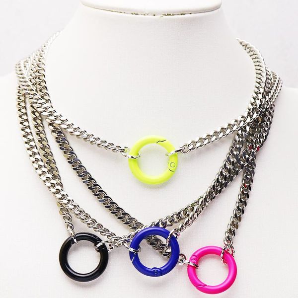 strand punk jewelry necklace mixed color round pendant accessories for women design 51230 necklaces, Silver
strand punk jewelry necklace mixed color round pendant accessories for women design 51230 necklaces, Silver