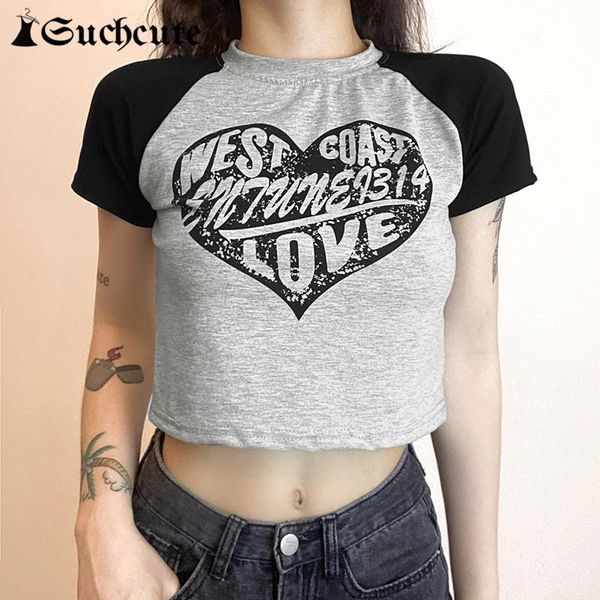 women's t-shirt suchcute streetwear fashion patchwork cropped shirts summer vintage casual basic skinny korean style slim tee harajuku, White
women's t-shirt suchcute streetwear fashion patchwork cropped shirts summer vintage casual basic skinny korean style slim tee harajuku, White