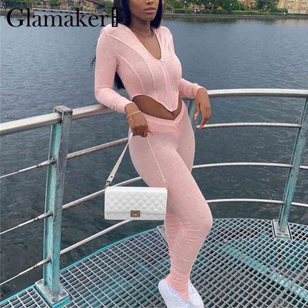 glamaker long sleeve fitness two piece set women autumn crop and pant suit sets female streetwear club outfits 210412, White
glamaker long sleeve fitness two piece set women autumn crop and pant suit sets female streetwear club outfits 210412, White
