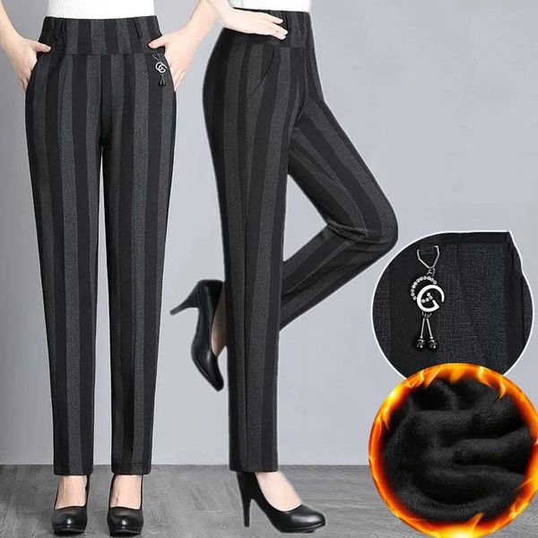 women's pants & capris 2022 autumn winter middle aged elderly women fashion striped plus size mother clothing elastic waist casual trou, Black;white
women's pants & capris 2022 autumn winter middle aged elderly women fashion striped plus size mother clothing elastic waist casual trou, Black;white