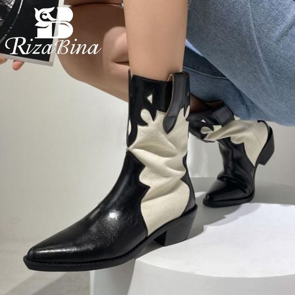 boots rizabina real leather women mid calf shoes strange heel mixed color western winter ladies footwear size 34-40, Black
boots rizabina real leather women mid calf shoes strange heel mixed color western winter ladies footwear size 34-40, Black