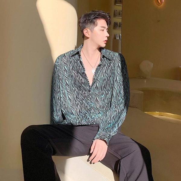 spring summer men's korean style casual leopard loose shirt thin long sleeve fashion hair stylist singer stage tide skirts shirts, White;black
spring summer men's korean style casual leopard loose shirt thin long sleeve fashion hair stylist singer stage tide skirts shirts, White;black