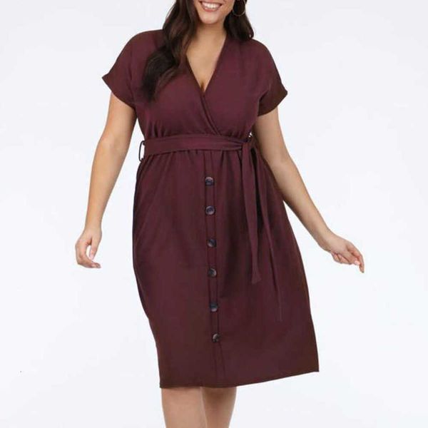 2020 large women's loose skirt v-neck short sleeve button simple oversized dress, Black;gray
2020 large women's loose skirt v-neck short sleeve button simple oversized dress, Black;gray