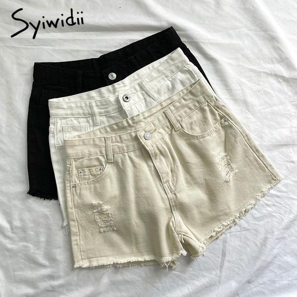 syiwidii ripped jean shorts for women high waist clothing cotton white black beige cut out tassel hole fashion 2021 summer denim women'
syiwidii ripped jean shorts for women high waist clothing cotton white black beige cut out tassel hole fashion 2021 summer denim women'