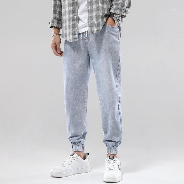 drawstring jeans fashion men's trendy brand loose trousers korean version of all-match spring and autumn trend ha, Blue
drawstring jeans fashion men's trendy brand loose trousers korean version of all-match spring and autumn trend ha, Blue