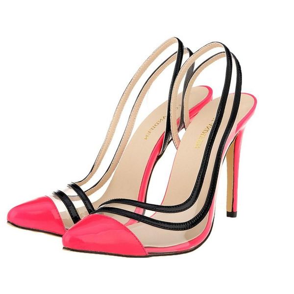 women sandals pvc patchwork thin heel transparent high heels summer pumps shoes size 41 42 nlk-c0183, Black
women sandals pvc patchwork thin heel transparent high heels summer pumps shoes size 41 42 nlk-c0183, Black