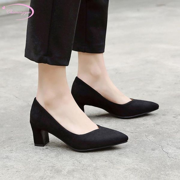 dress shoes korea casual style pointed toe flock pumps fashion slip-on black beige pink medium heel thick women's big size
dress shoes korea casual style pointed toe flock pumps fashion slip-on black beige pink medium heel thick women's big size