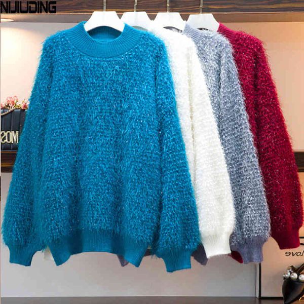 women's sweaters winter casual solid o-neck long sleeve elasticity loose thicken pullovers knitted female 210514, White;black
women's sweaters winter casual solid o-neck long sleeve elasticity loose thicken pullovers knitted female 210514, White;black
